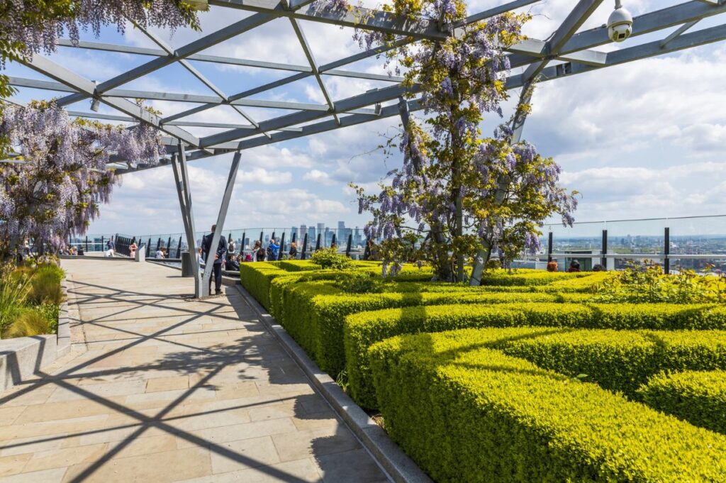 Explore the beautiful greenery and tranquil atmosphere of The Garden at 120 in London.